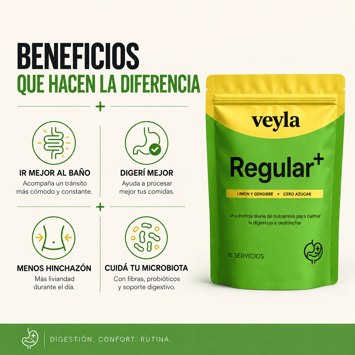 +Regular | Menos Hinchazón y Pesadez